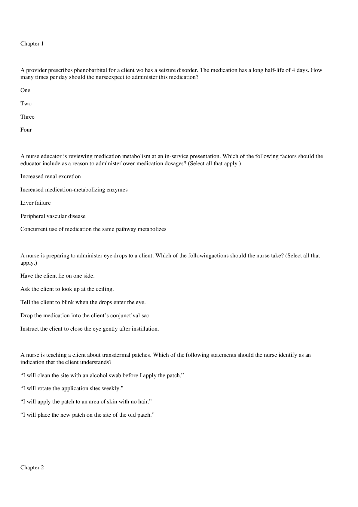 Preview image for NUR 110 ATI Pharmacology Harper College